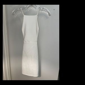 White Scalloped Open Back Bodycon Lulu’s Dress